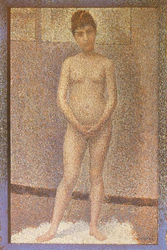 Georges Seurat A standing position of the Obverse oil painting image